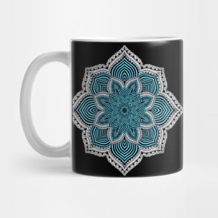 Teal and White Mandala Mug